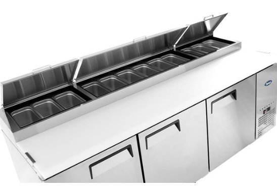 Atosa MPF8203GR 93" Refrigerated Pizza Prep Table
