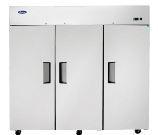 Atosa MBF8003GR Top Mount Three Door Reach-In Freezer