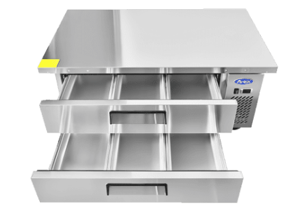 Atosa MGF8452GR 60" Refrigerated Chef Base with Extended Top