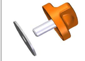 Securing Knobs + Rubber Joint (2uts) - Zumex Essential, Speed or Versatile